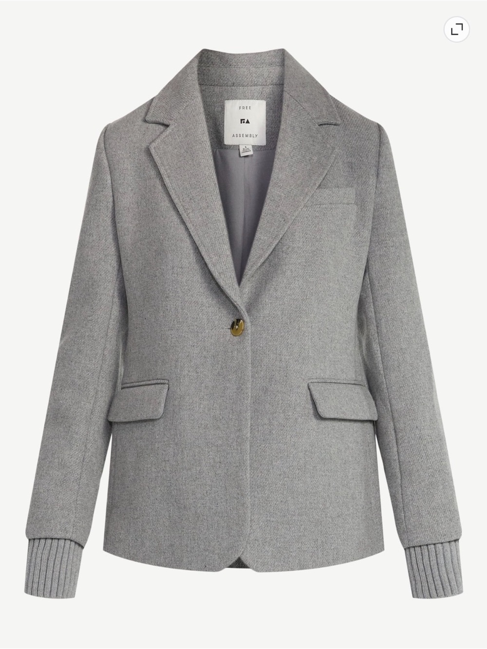 NWT Womens’ Grey Tailored Blazer Coat - Picture 6 of 9